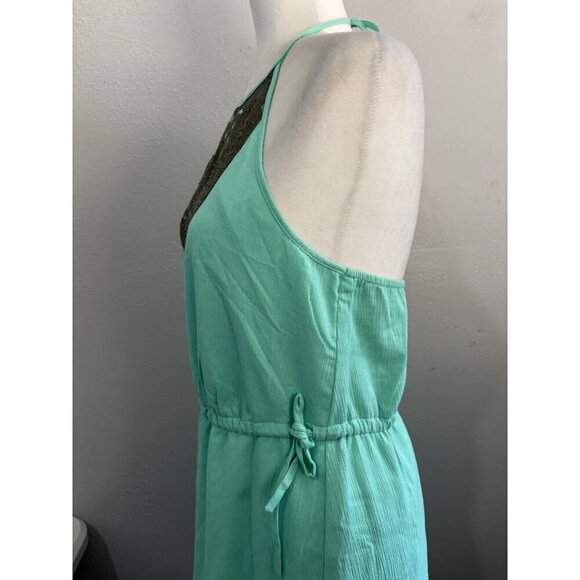 Banana Republic Sun Dress Mint Green Halter Top Women 4 - Picture 6 of 14